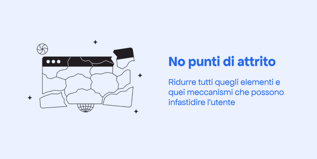 UX punti di attrito sito web
